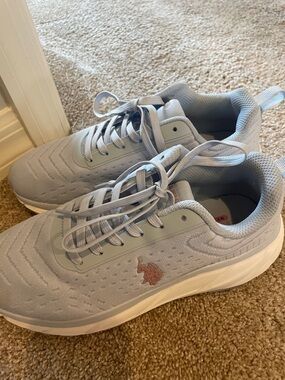 U.S. Polo Assn. Light Blue and White Athletic Sneakers
